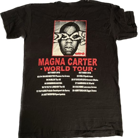 Y2K VINTAGE GRAPHIC CONCERT TOUR T-SHIRT MAGNA CARTA JAY Z - Picture 3 of 5